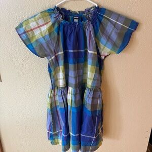 Plaid Multicolor Kids Dress - Tea size 8